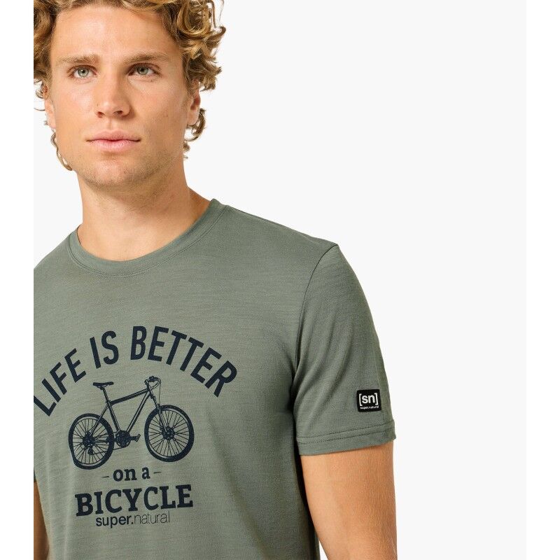 super.natural Better Bike Tee - Merinoshirt - Heren | Hardloop