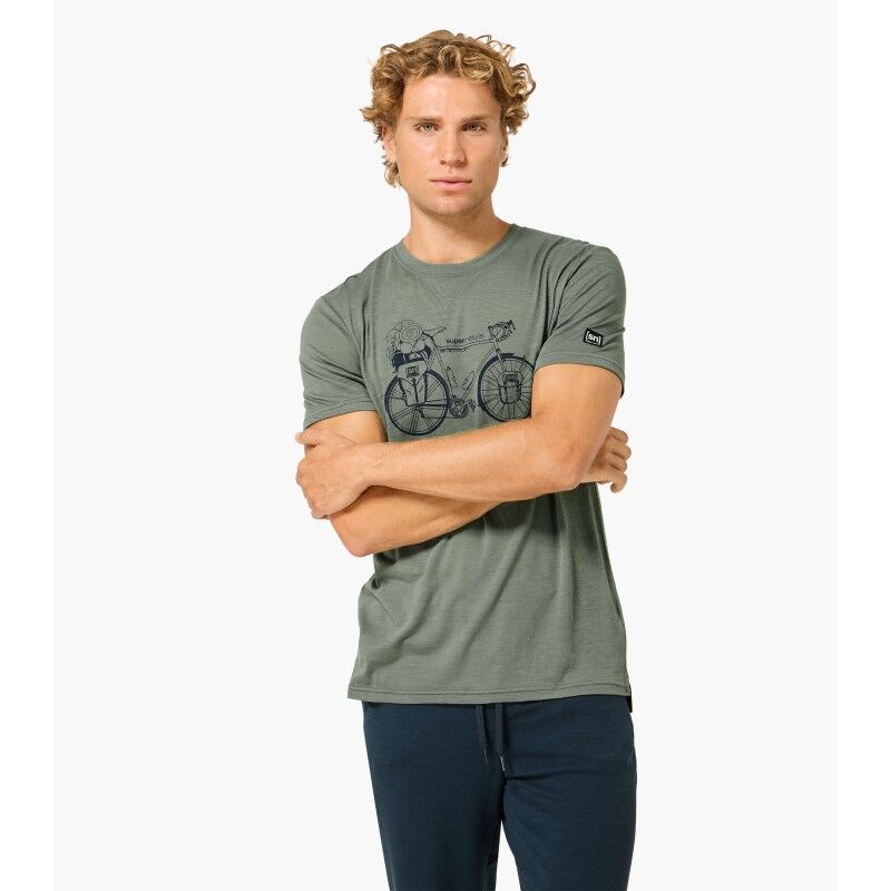 Wander Wheel Tee - Maglia merino - Uomo