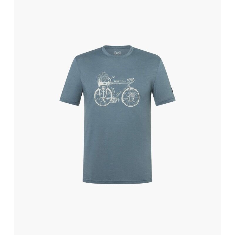super.natural Wander Wheel Tee - Merinotröja - Herr | Hardloop