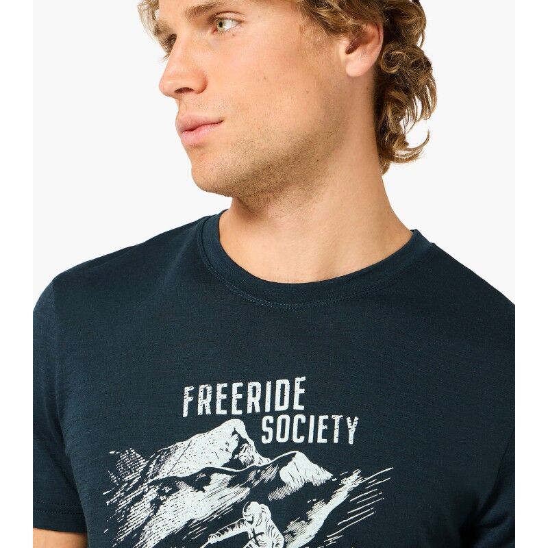 super.natural Freeride Society Tee - Pánské triko | Hardloop
