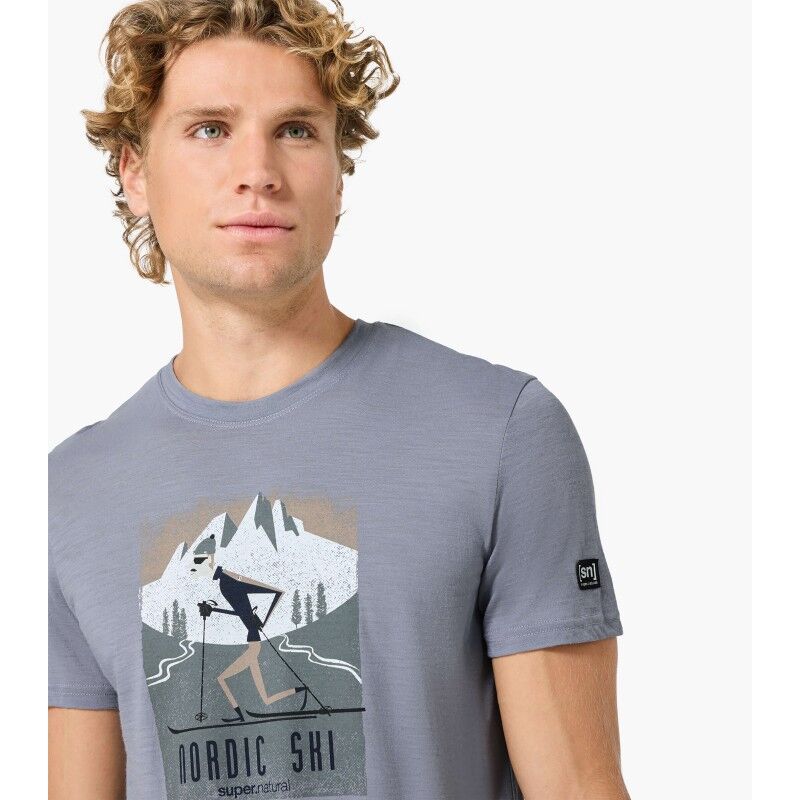 super.natural Nordic Ski Tee - Merinoshirt - Heren | Hardloop