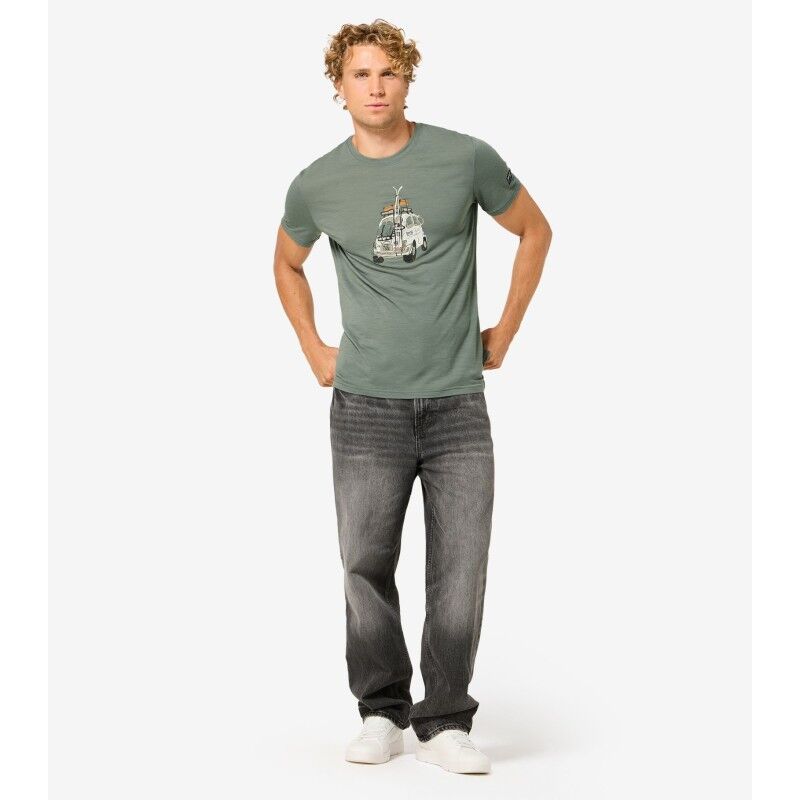 super.natural Carski Tee - Merinoshirt - Heren | Hardloop