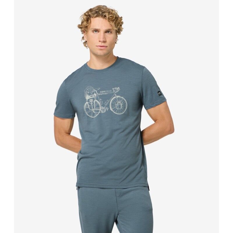 Wander Wheel Tee - Maglia merino - Uomo