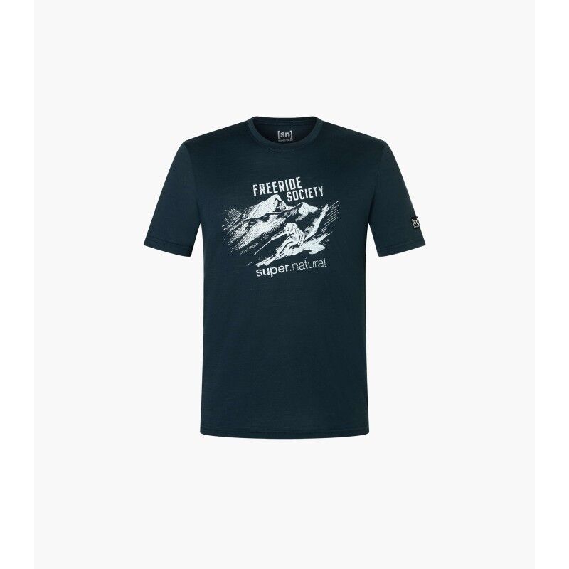 super.natural Freeride Society Tee - Pánské triko | Hardloop