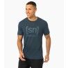 super.natural Logo Lines Tee - Maglia merino - Uomo | Hardloop