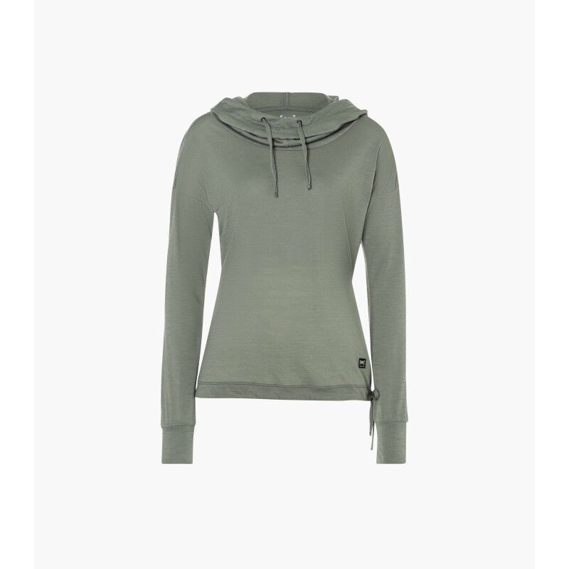 super.natural Funnel Hoodie - Pull en laine mérinos femme | Hardloop