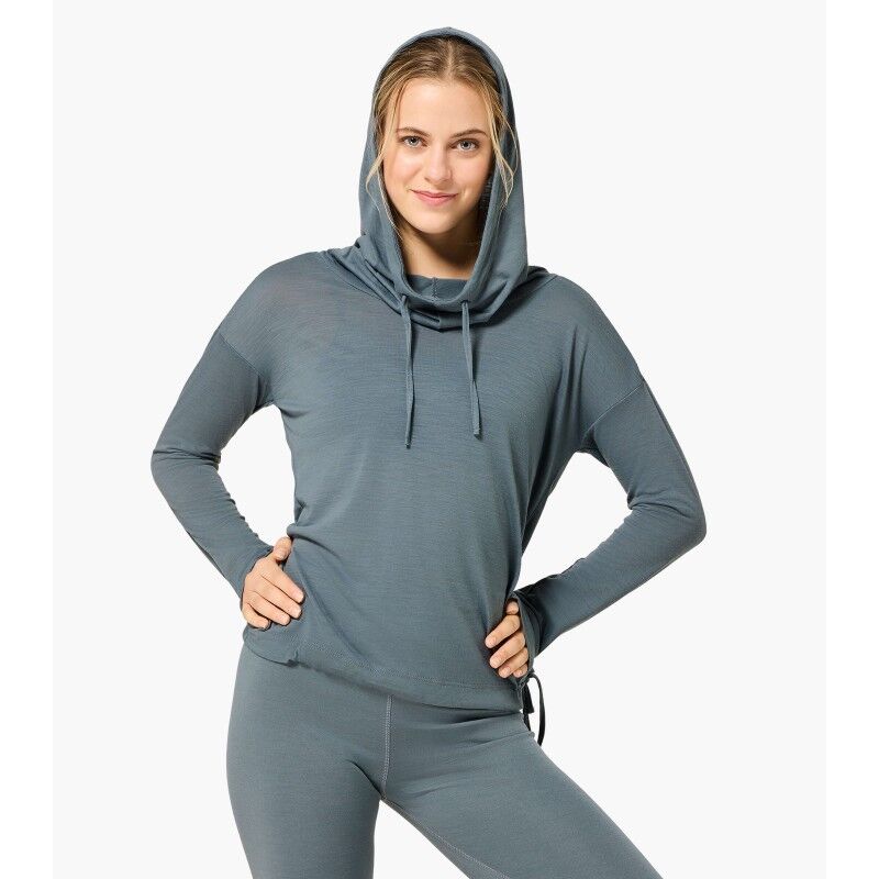 Funnel Hoodie - Pullover in lana merino - Donna