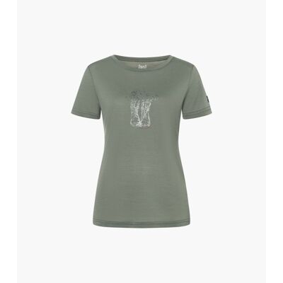 Flower Boots Tee - Merino shirt - Women's