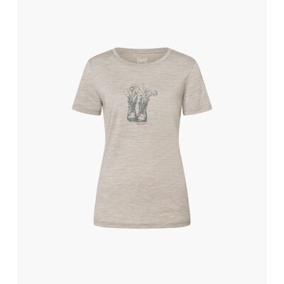 Flower Boots Tee - Maglia merino - Donna