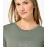 super.natural Flower Boots Tee - Merinoshirt - Dames | Hardloop