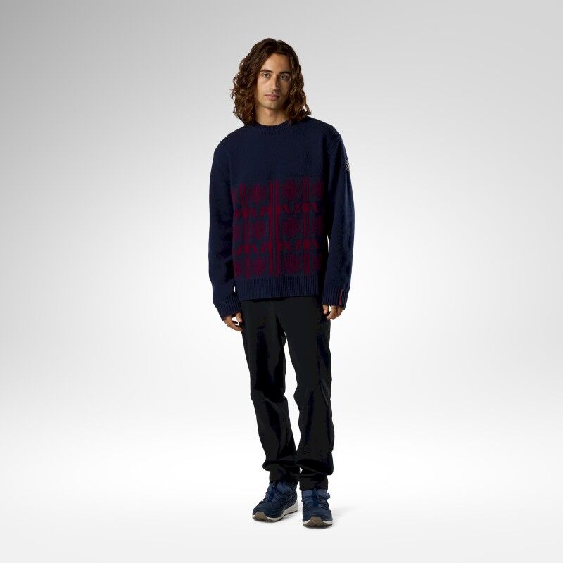 Rossignol Patterned Crew Neck Sweater - Sweatere - Herrer | Hardloop