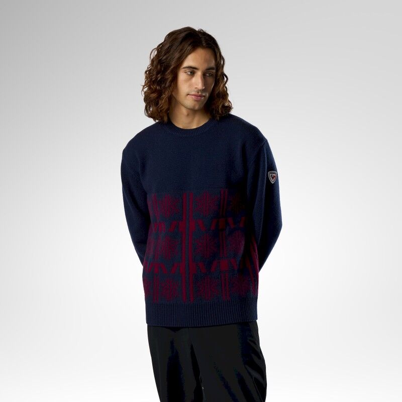 Rossignol Patterned Crew Neck Sweater - Pullover - Herr | Hardloop
