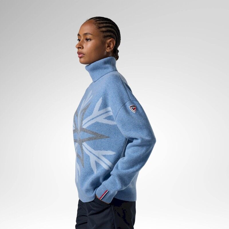 Rossignol Patterned Turtle Neck Sweater - Felpa - Donna | Hardloop