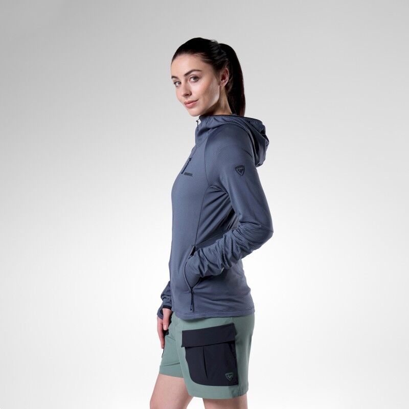 Rossignol Textured Hoodie Mid Layer - Bluza polarowa damska | Hardloop