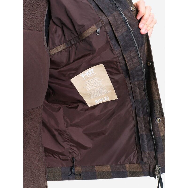 Aigle Mtd T-Kit Multi-Pocket Check-Print Coat - Vinterjakke - Herrer | Hardloop