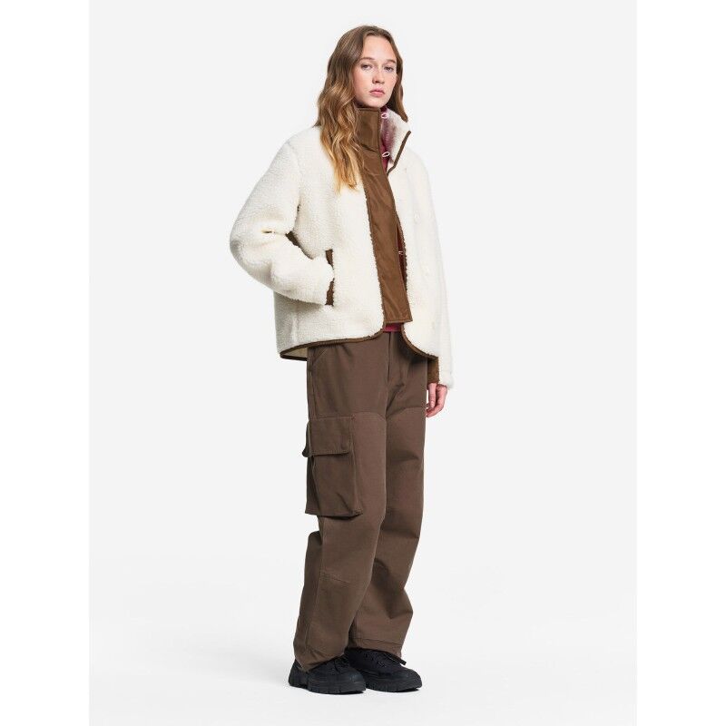Aigle Wool-Blend Sherpa Button-Up Jacket With Nylon Details - Fleece jacket - Women's | Hardloop