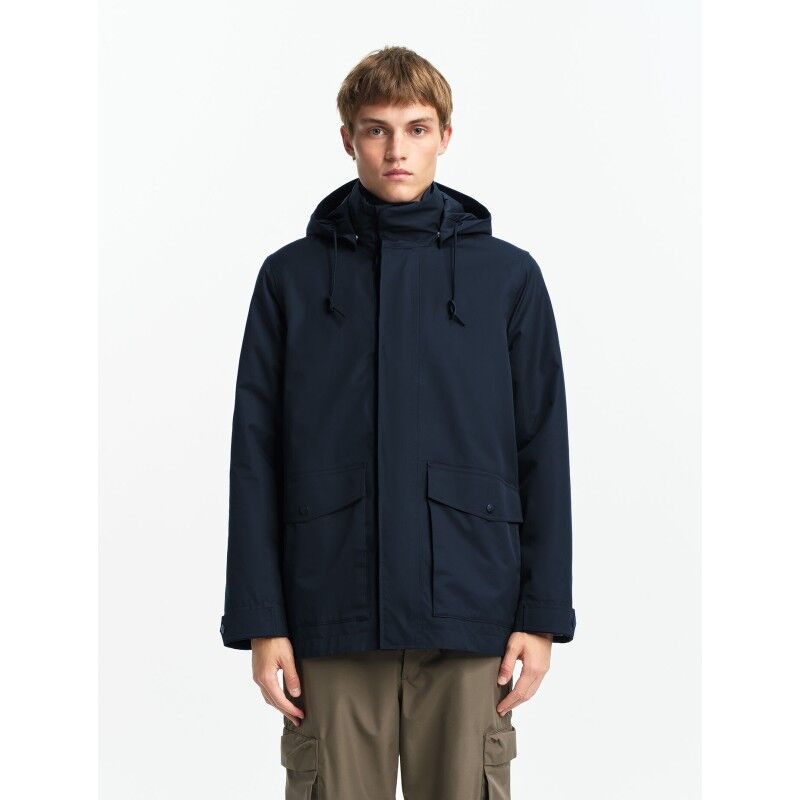 Short Cotton Twill Coat With Detachable Mtd T-Kit Hood - Casaco de inverno homem