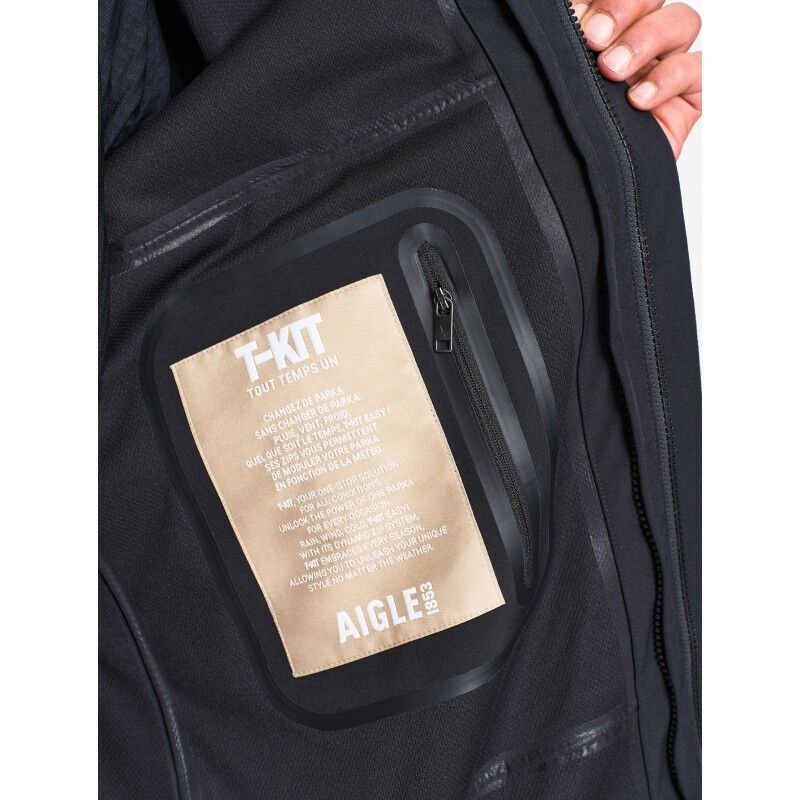 Aigle Short 3-Layer Water-Repellent Jacket With Elasticated Details And Large Zipped Pockets T-Kit - Kurtka męska | Hardloop