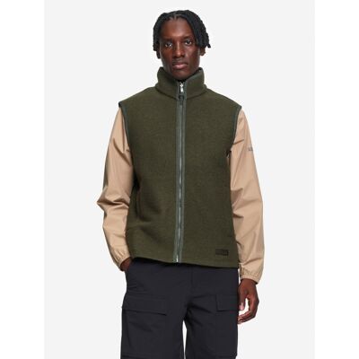 T-Kit Wool-Blend Sleeveless Jacket With Corduroy Trim - Colete polar homem