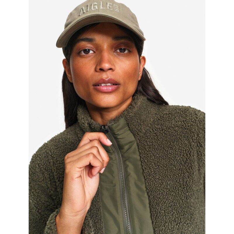 Aigle Zip-Up Sherpa Jacket With Nylon Details T-Kit - Polaire femme | Hardloop