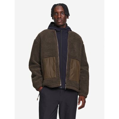 Sherpa Bomber Jacket With Two-Way Zip - Fleecejacke - Herren