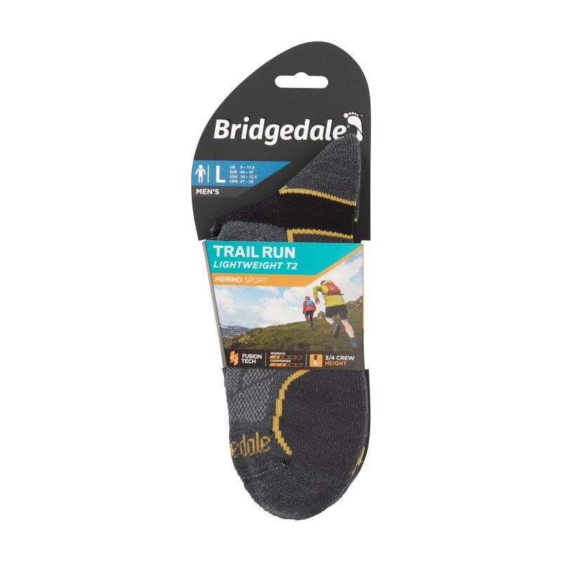 Bridgedale Trail Run Lightweight T2 Merino Sport 3/4 Crew - Pánské trailové ponožky | Hardloop