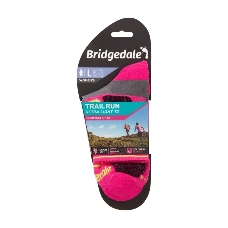 Bridgedale Trail Run Ultralight Cmax Sport Fit 3/4 Crew - Løbesokker - Damer | Hardloop