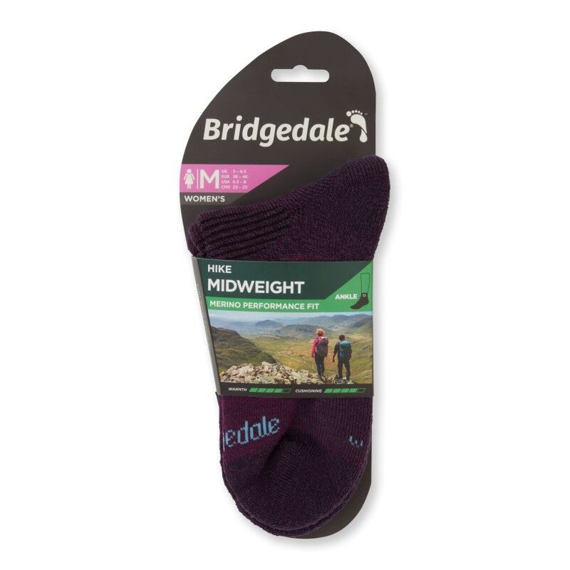Bridgedale Hike Midweight Merino Performance Ankle - Vandresokker - Damer | Hardloop
