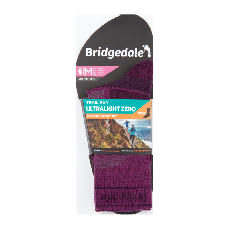 Bridgedale Trail Run Ultralight Zero Merino Sport Boot - Calze trail running - Donna | Hardloop