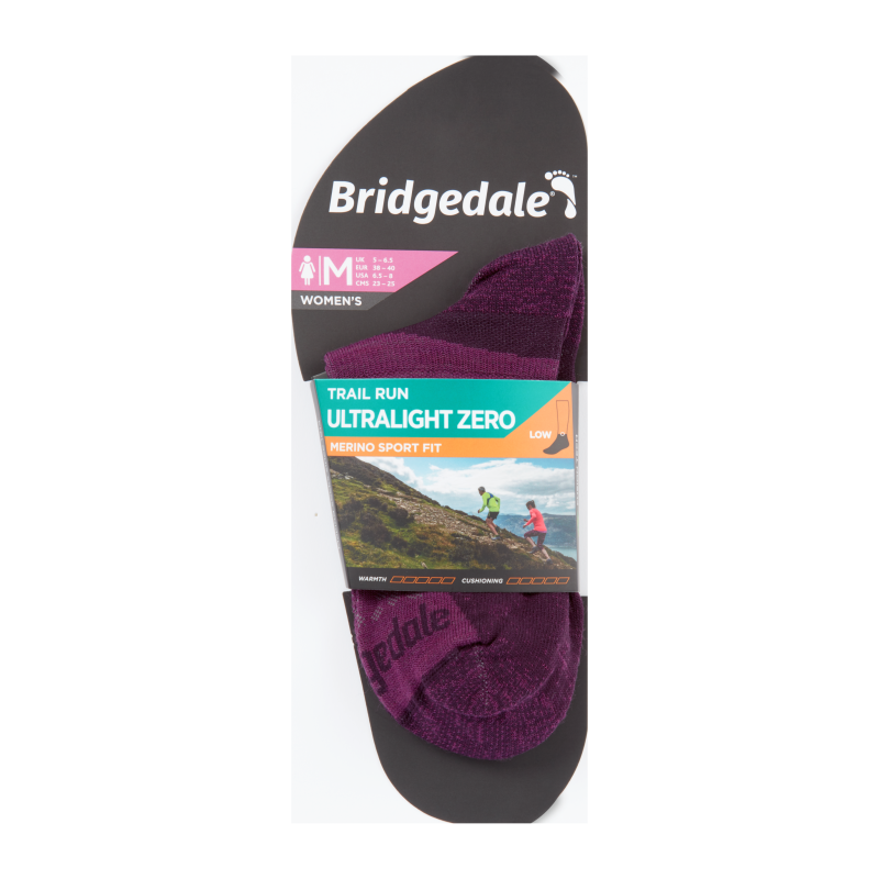 Bridgedale Trail Run Ultralight Zero Merino Sport Low - Calcetines trail running - Mujer | Hardloop