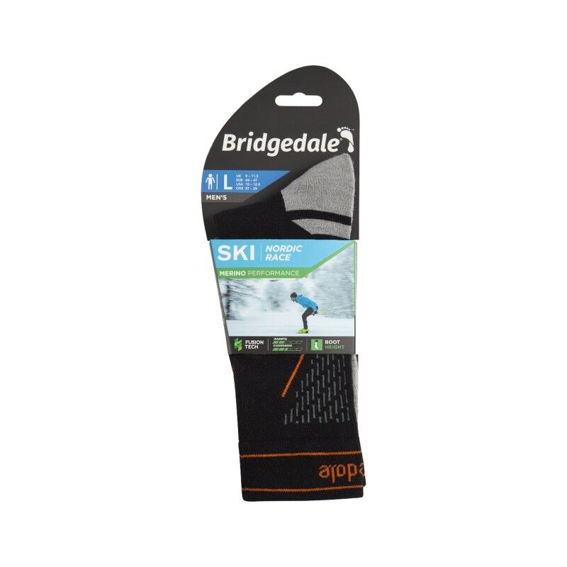 Bridgedale Ski Nordic Race Merino Performance Boot - Pánské lyžařské ponožky | Hardloop