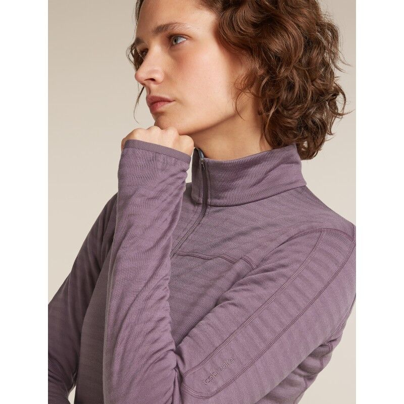 icebreaker Women Merino Blend 300 RealFleece™ Descender LS Zip - Polaire en laine mérinos femme | Hardloop