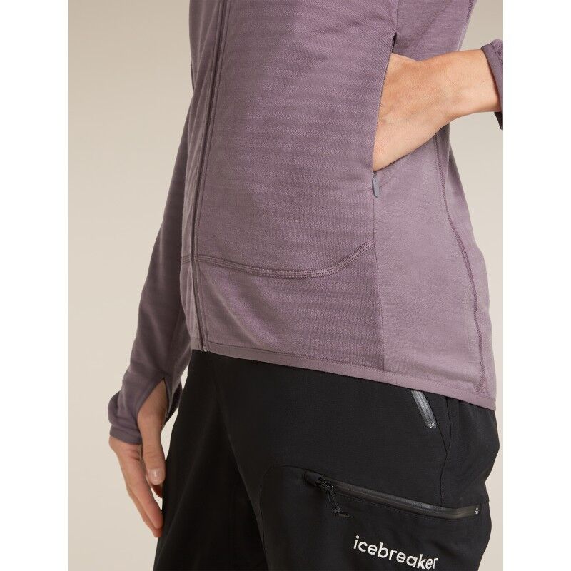 icebreaker Women Merino Blend 300 RealFleece™ Descender LS Zip - Merino Fleecejakke - Damer | Hardloop
