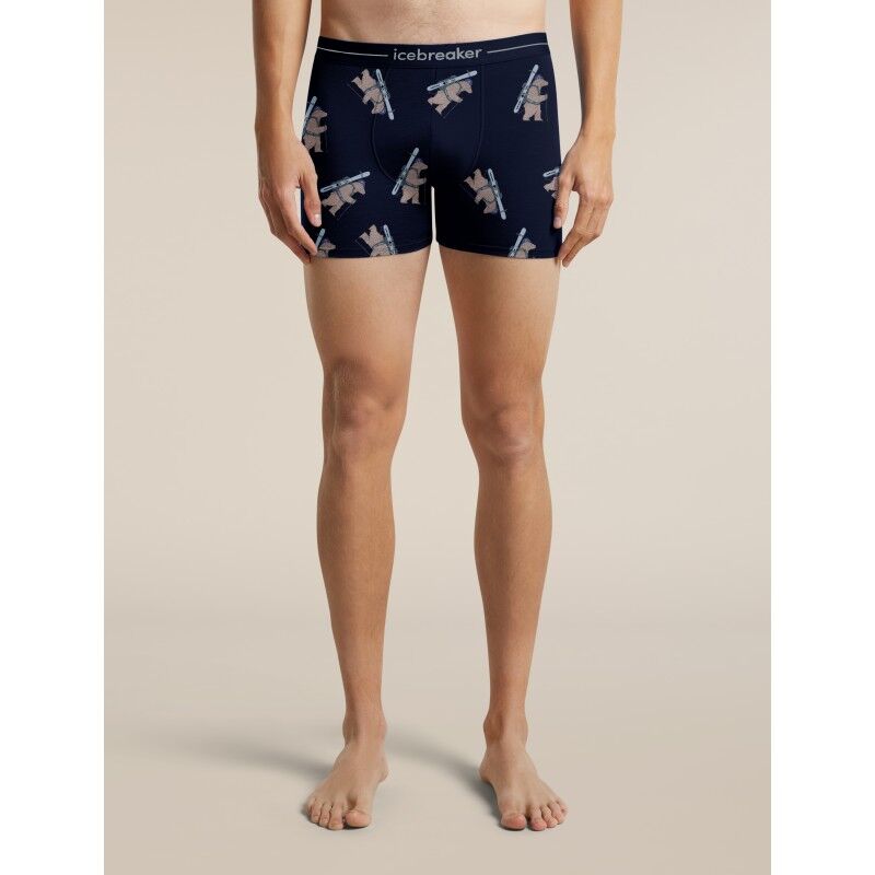 icebreaker Men Merino 150 Anatomica Boxers Bear Tour AOP - Boxer de lana merino | Hardloop