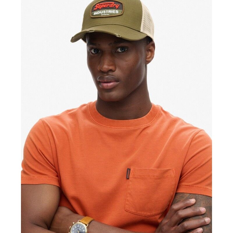 Superdry Essential Washed Pocket Tee - T-shirt - Heren | Hardloop