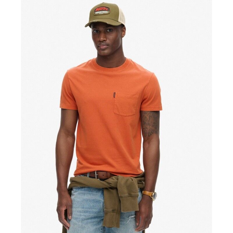 Superdry Essential Washed Pocket Tee - T-shirt - Heren | Hardloop