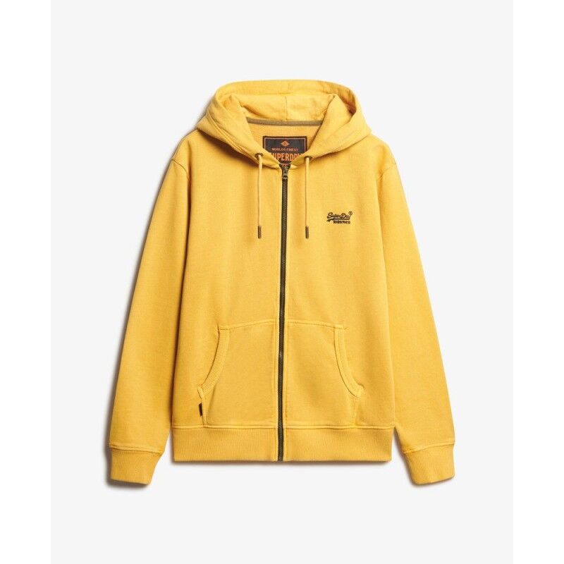 Superdry Essential Logo Washed Zip Hoodie - Sweatshirt homem | Hardloop