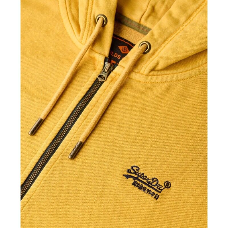 Superdry Essential Logo Washed Zip Hoodie - Sweatshirt homem | Hardloop