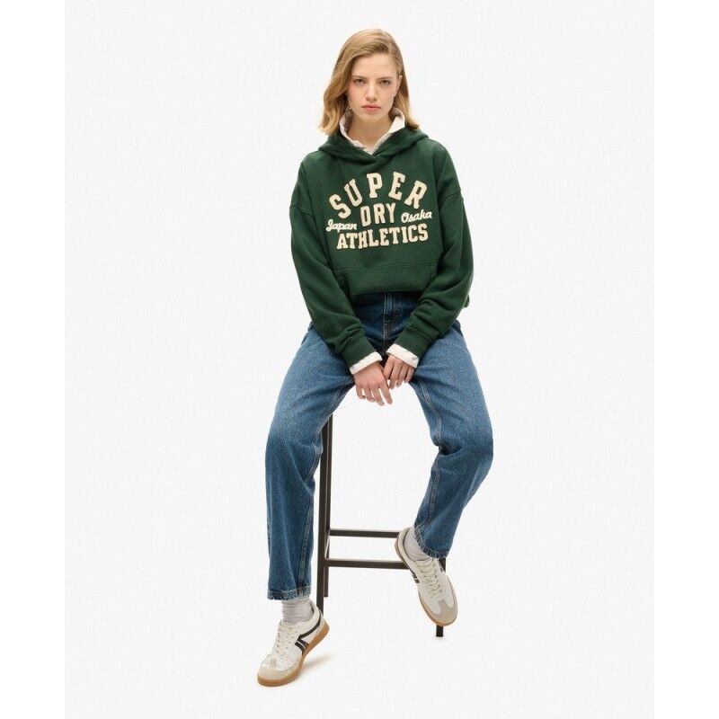 Superdry Athletic Essentials Applique Oversized Hoodie - Dámská mikina | Hardloop