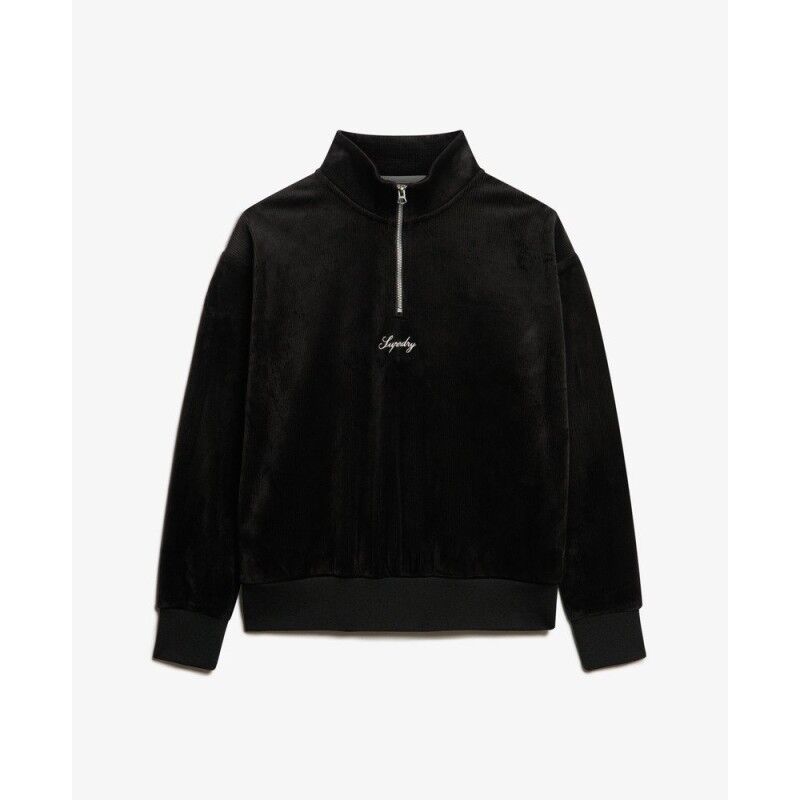Superdry Country Club Velour Half Zip - Sweatere - Damer | Hardloop