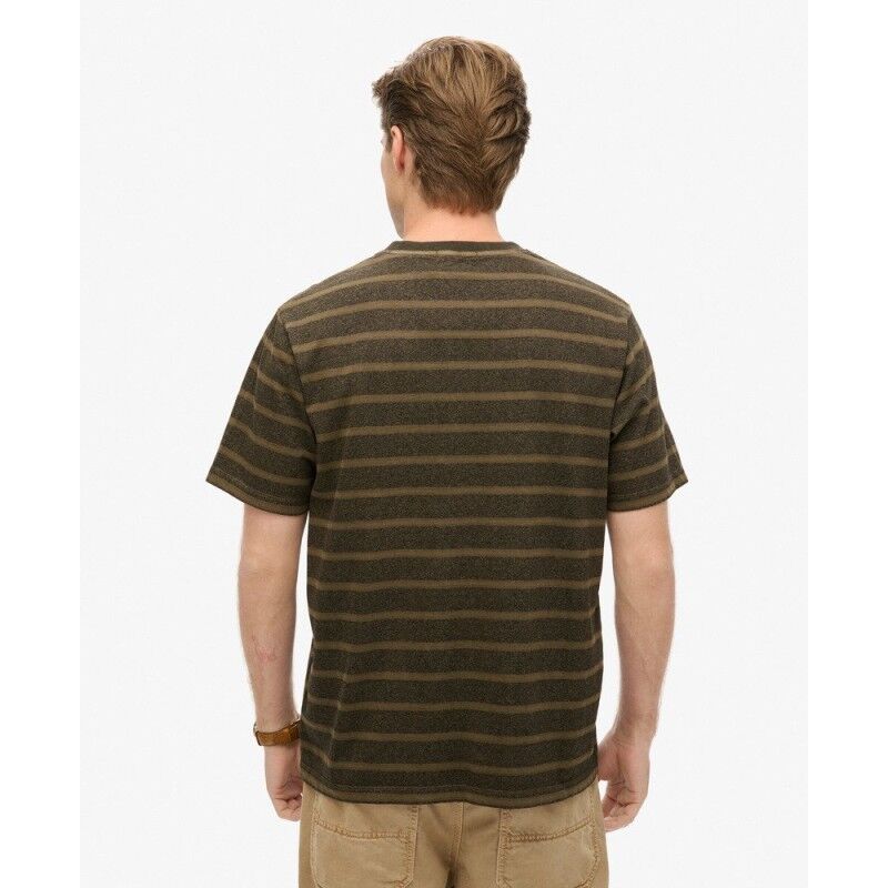 Superdry Textured Stripe Pocket T-Shirt - T-shirt - Herrer | Hardloop