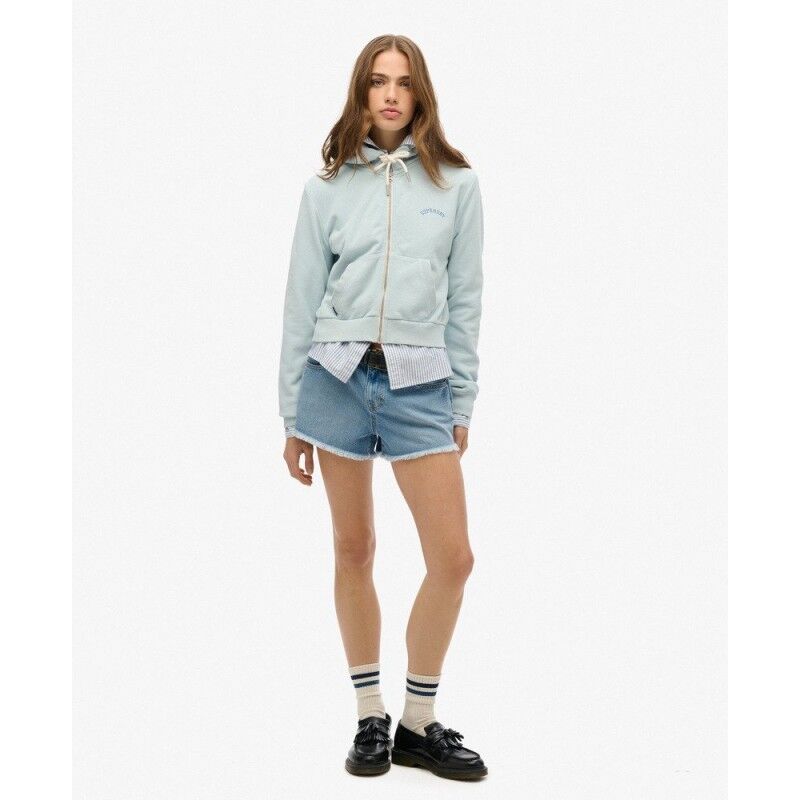 Superdry Essential Logo Cropped Ziphood - Sweatshirt mulher | Hardloop
