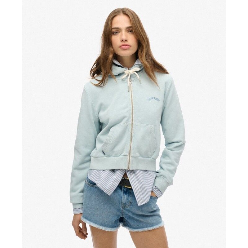 Essential Logo Cropped Ziphood - Sweatshirt à capuche femme