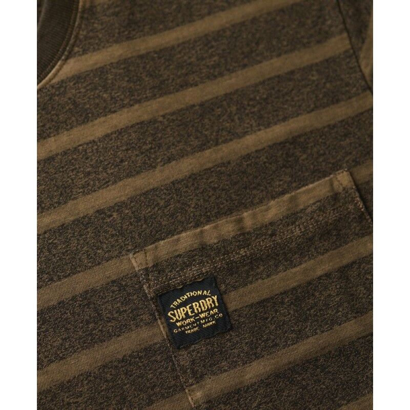 Superdry Textured Stripe Pocket T-Shirt - Camiseta - Hombre | Hardloop