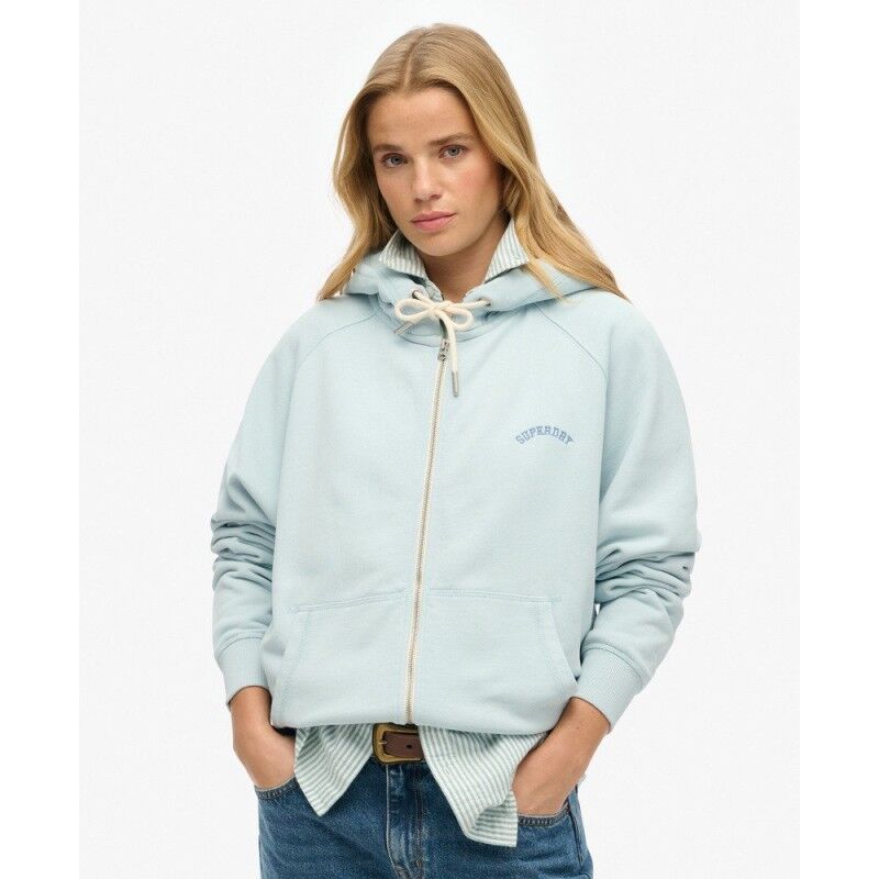 Superdry Essential Logo Oversized Raglan Zip Hoodie - Hoodie - Dames | Hardloop