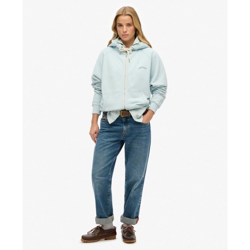 Superdry Essential Logo Oversized Raglan Zip Hoodie - Hoodie - Damen | Hardloop
