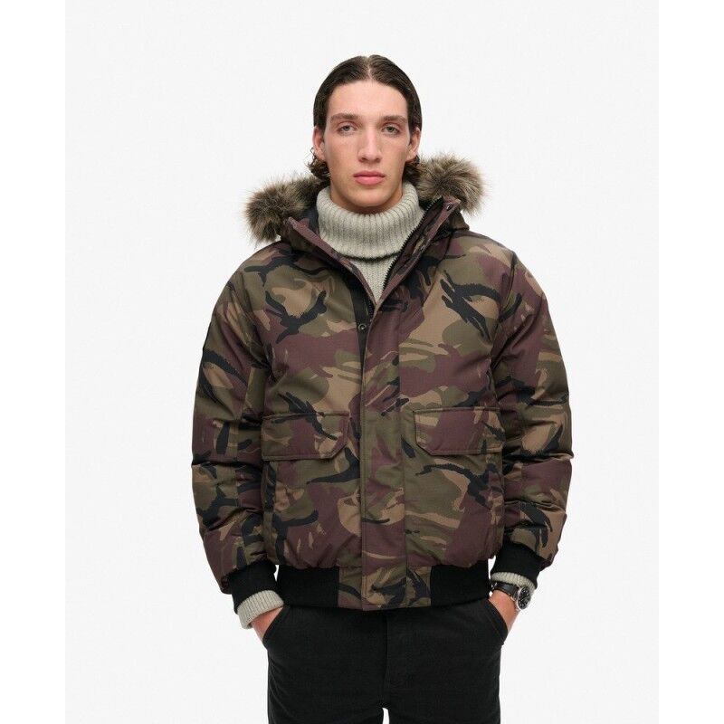 Everest Faux Fur Bomber Jacket - Manteau homme