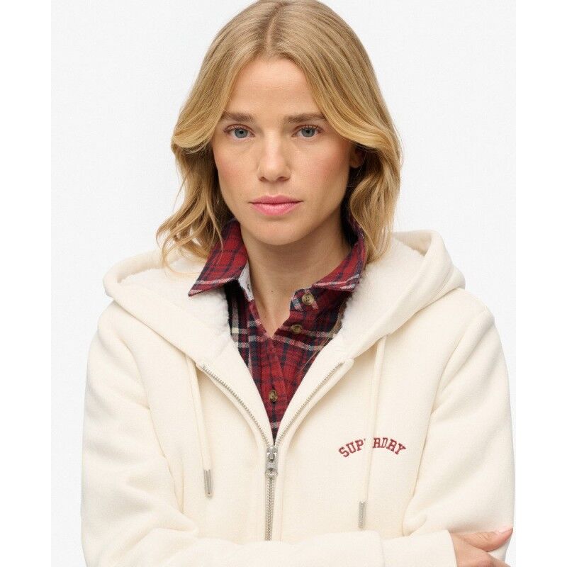 Superdry Borg Lined Zip Hoodie - Sudadera - Mujer | Hardloop