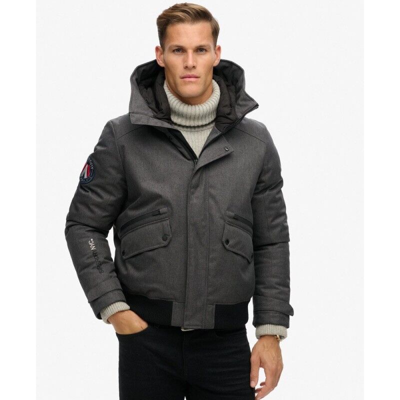 Superdry City Tweed Padded Bomber Jacket - Donsjack - Heren | Hardloop