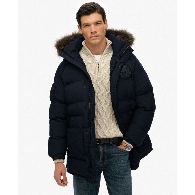 Superdry Everest Longline Baffled Parka - Parka - Herr | Hardloop